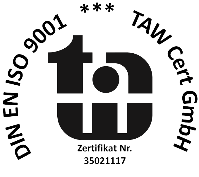 Objektschutz, Zertifikats-Logo der DIN EN ISO 9001:2015